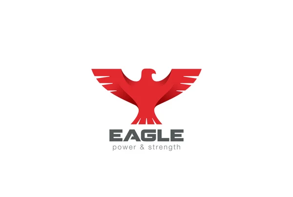Aquila uccello logo — Vettoriale Stock