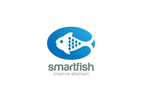 Logo abstracto de pescado — Archivo Imágenes Vectoriales