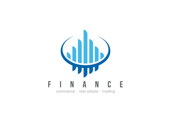 Finances d'entreprise Logo immobilier — Image vectorielle