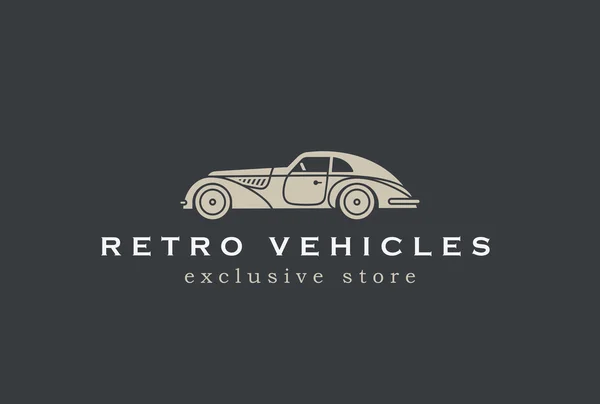 Retro bil abstrakt logotyp — Stock vektor