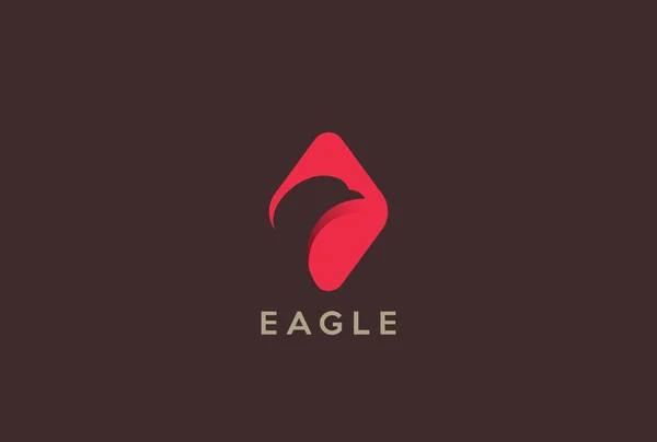 Bird Eagle cabeça logotipo abstrato — Vetor de Stock
