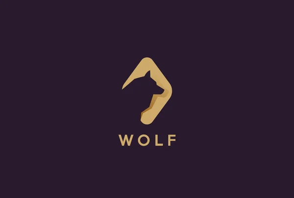 Wolf Head Abstract Logo — Stock Vector