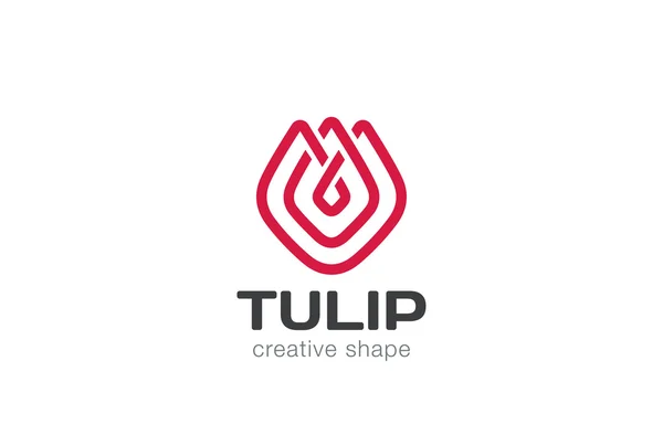 Tulipa flor abstrata Logo — Vetor de Stock