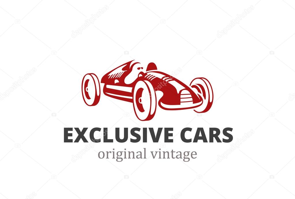 Racing Retro logotipo del coche vector, gráfico vectorial © Sentavio