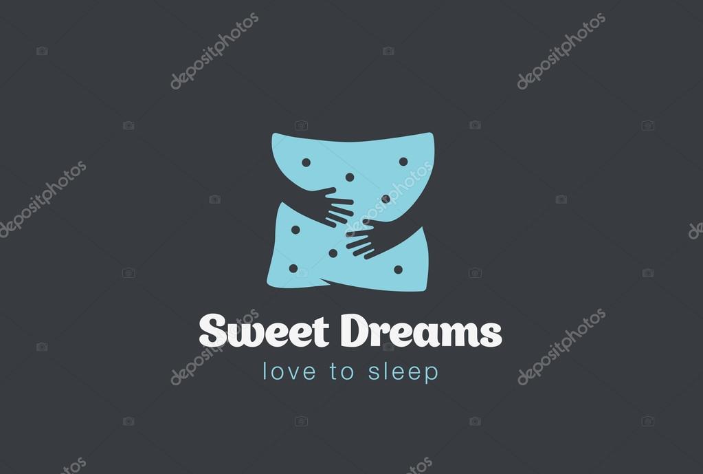 Embrace Pillow Logo Holding hands design vector template