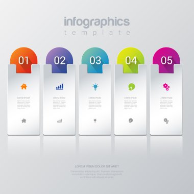 multicolor infographics mockup template
