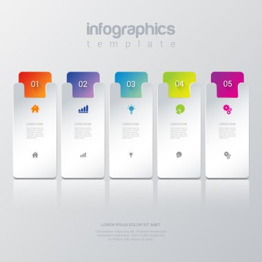 multicolor infographics mockup template