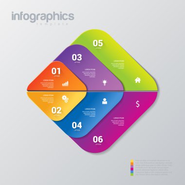 multicolor infographics mockup template
