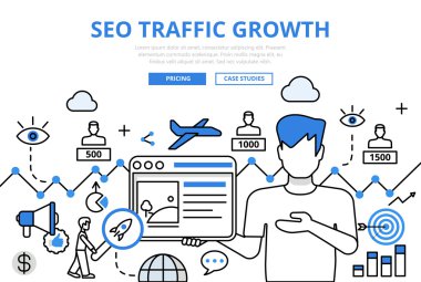 Modern web sitesi infographics illüstrasyon