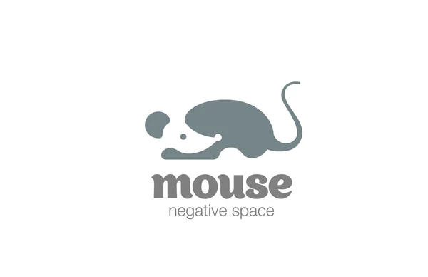 Diseño del logotipo del ratón — Archivo Imágenes Vectoriales