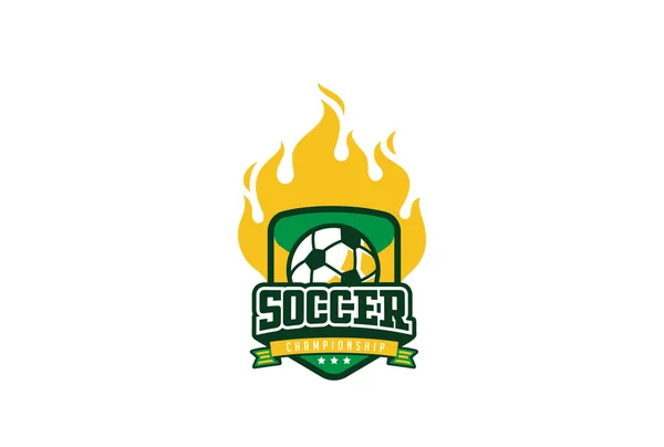 Futbol rozeti Logo — Stok Vektör