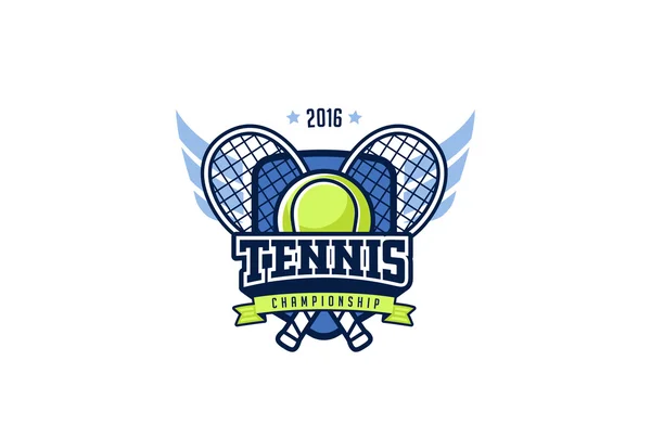 Tenis rozet Logo — Stok Vektör