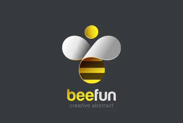 Design loga včela — Stockový vektor