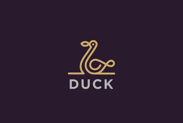 Conception de logo de canard — Image vectorielle