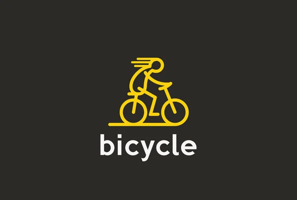 Diseño del logotipo de bicicleta — Vector de stock