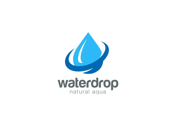 Víz csepp logó — Stock Vector