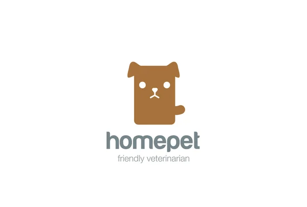 Logo petit chien — Image vectorielle