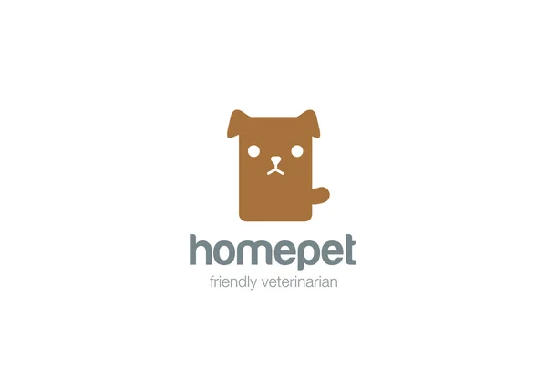 Kleine hond logo — Stockvector