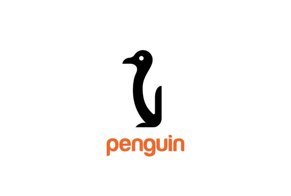 Pinguin-Logo-Design — Stockvektor