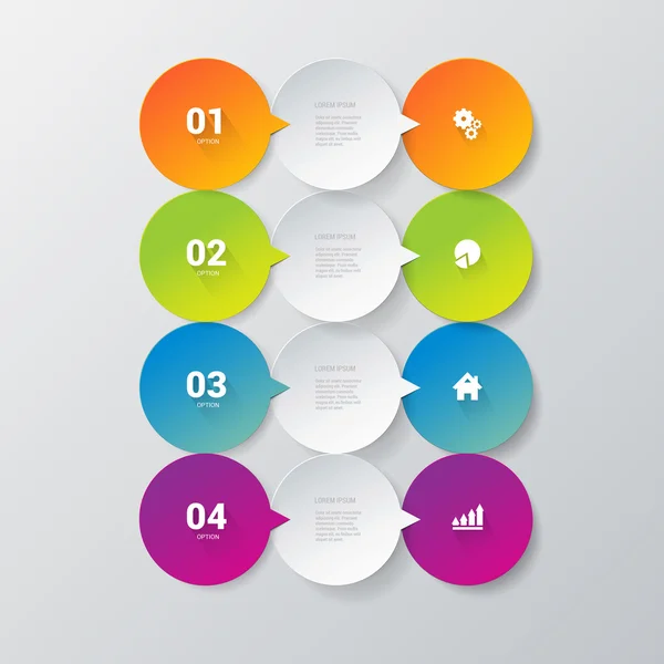 Modèle de maquette infographie multicolore — Image vectorielle