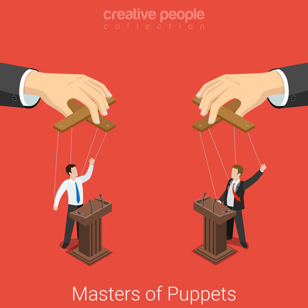 Мастера кукол изометрической концепции
