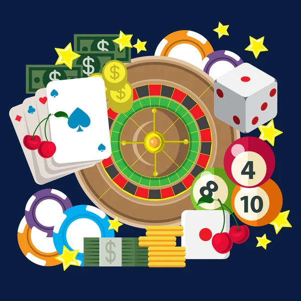 Gamble online casino — Stock Vector