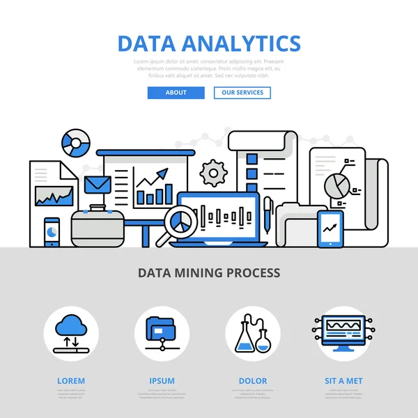 Ilustrasi infografis situs web modern - Stok Vektor