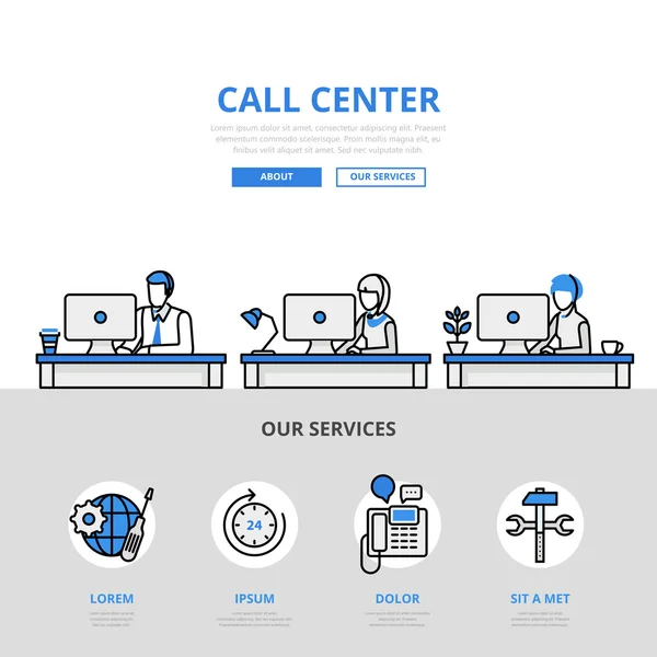 Illustrazione infografica moderna del sito web — Vettoriale Stock