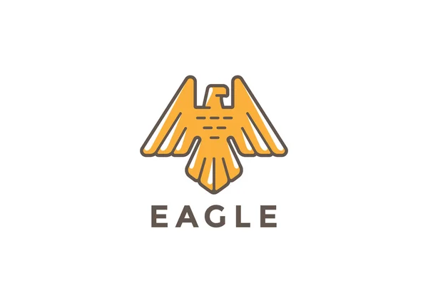 Logo pájaro águila — Vector de stock