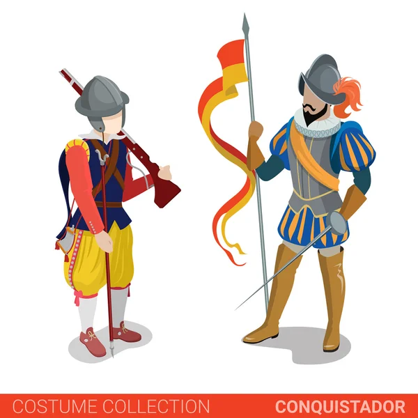 People in traditional costume — Stock Vector