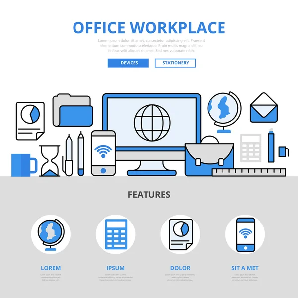 Ilustración de infografías de sitios web modernos — Archivo Imágenes Vectoriales