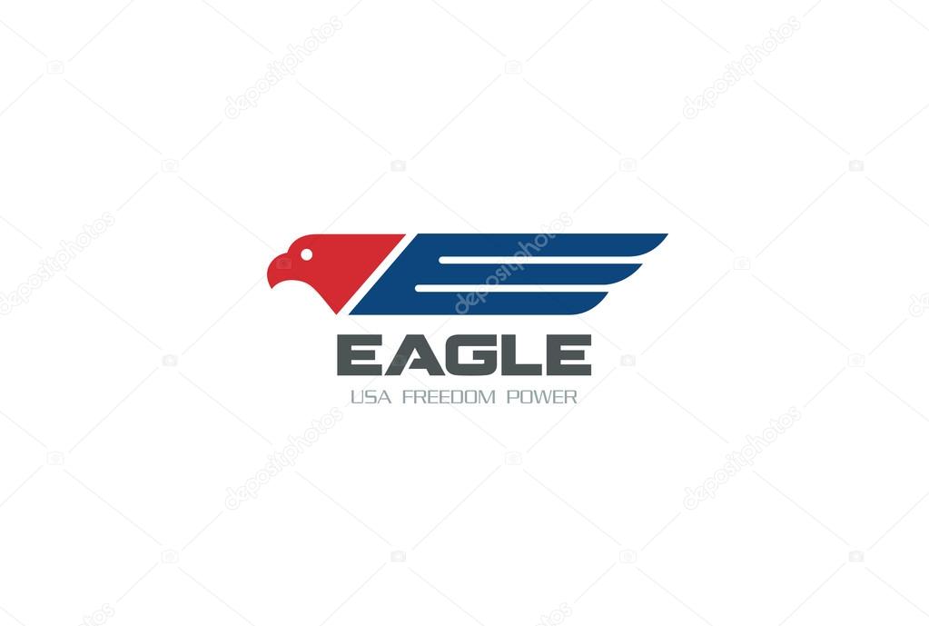 American Eagle symbol of Freedom Democracy Logo design vector template