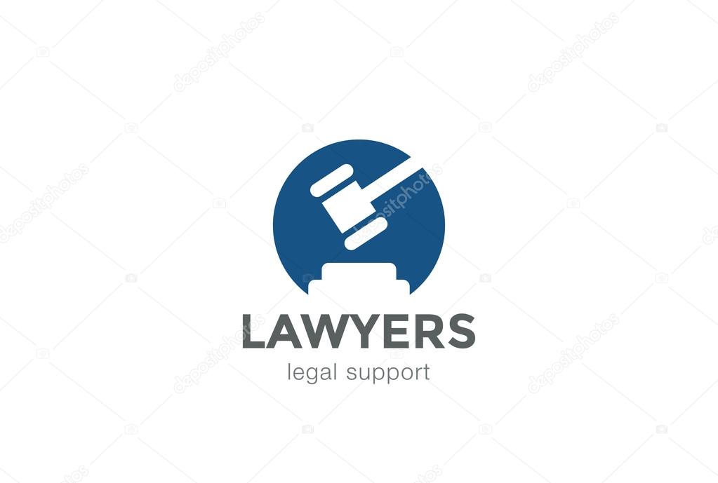 Lawyer Attorney Legal Law firm Logo design vector Negative space