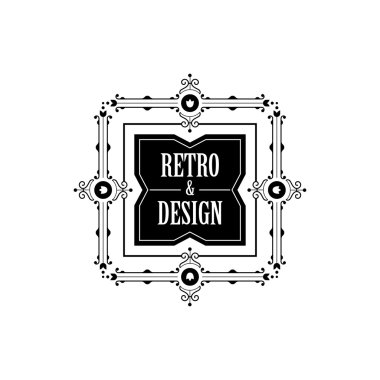 Vintage Etiket Rozeti Logo tasarım vektör elemanları fl ile şablon