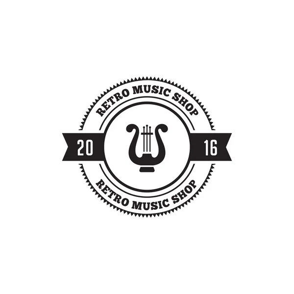 Emblema de etiqueta vintage Modelo de elementos vetoriais de design de logotipo com ri —  Vetores de Stock