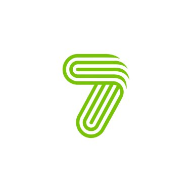 Yaratıcı Sayı yedi 7 Logo