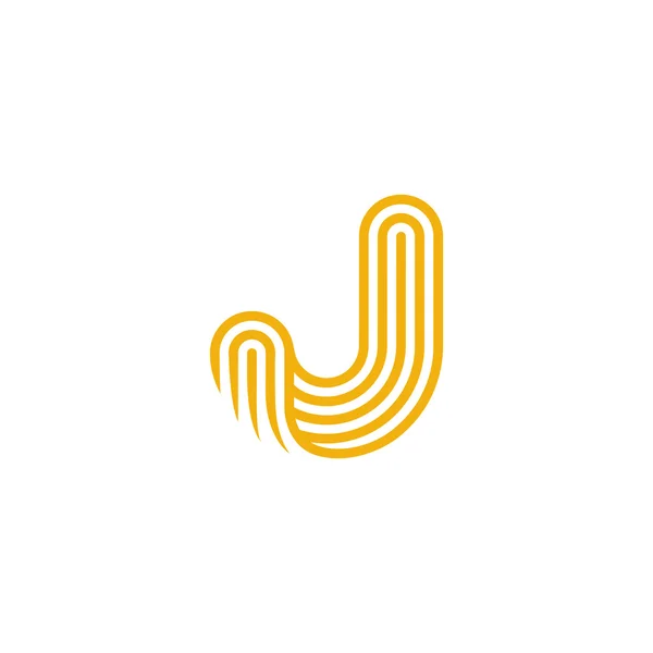 Logo lettera J creativa — Vettoriale Stock