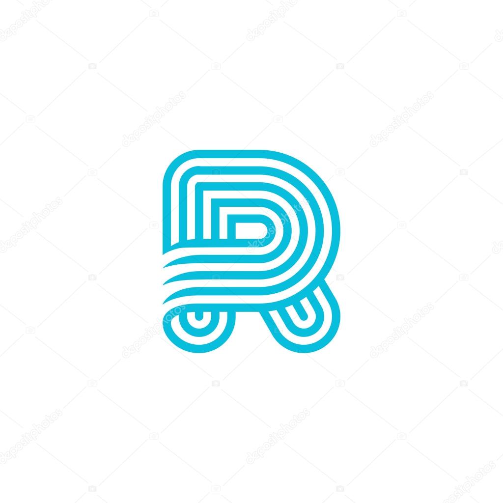Creative Letter R Logo design vector template Linear. Type Character Symbol Logotype