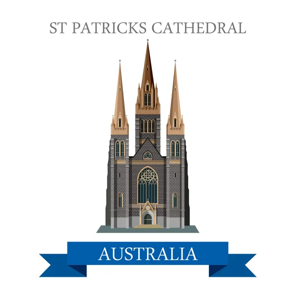 Catedral de St Patricks, Austrália — Vetor de Stock