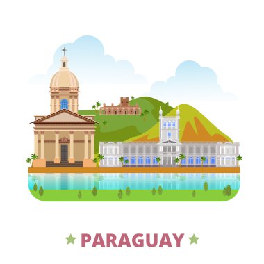 ülke düz karikatür tarzı illüstrasyon