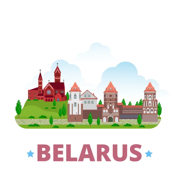 Fehéroroszország ország tervezősablon. — Stock Vector