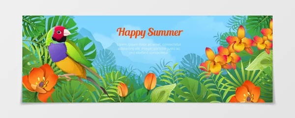 Happy summer time tourism template. — Stock Vector