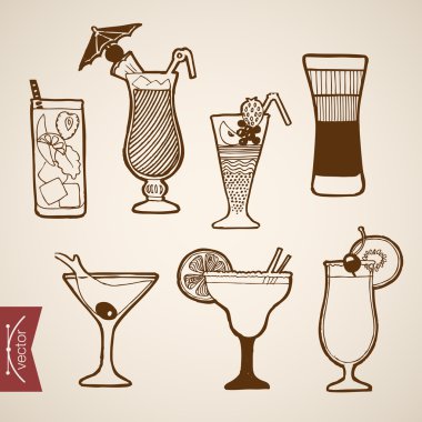 Kokteyl koleksiyonu Kalem Sketch