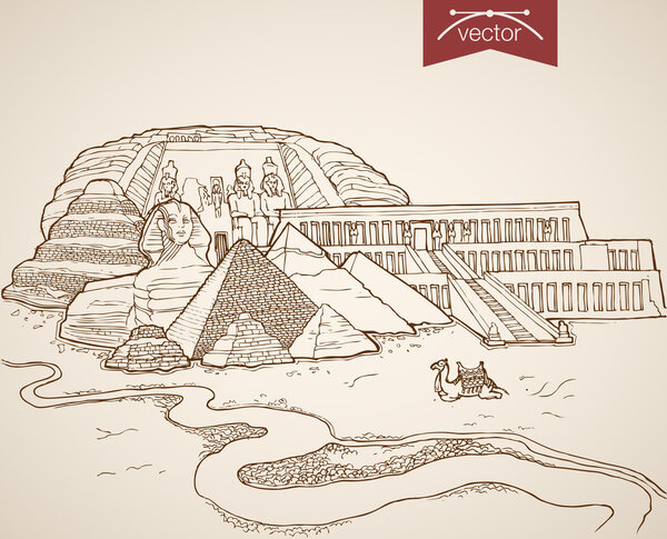 Каир, Египет, путешествия от руки
