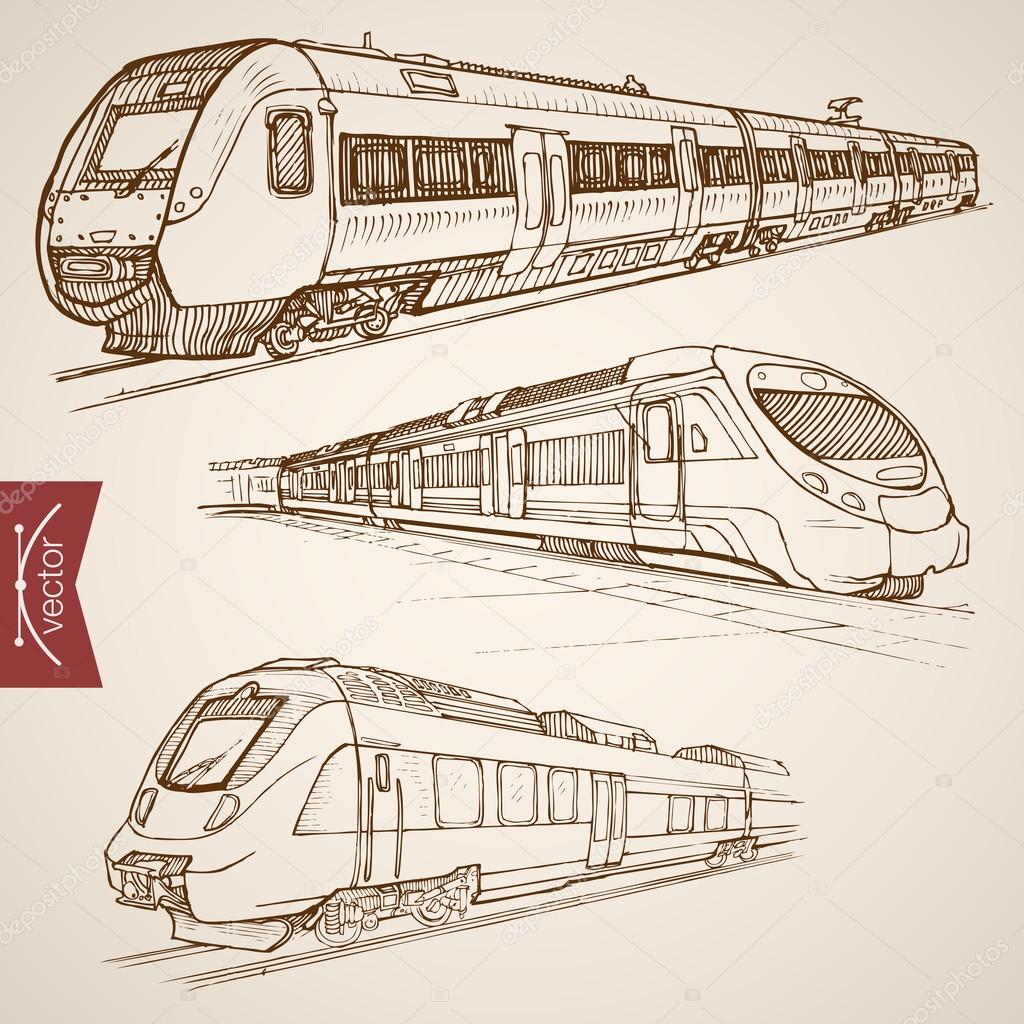 How to draw MODERN TRAIN step by step - YouTube