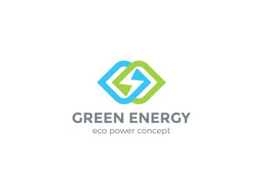 Yeşil enerji sonsuz Logo tasarımı