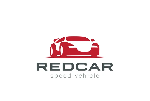 Kırmızı spor araba siluet — Stok Vektör