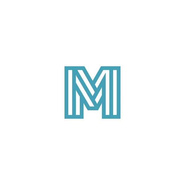 不可能の文字 M ロゴ デザイン — ストックベクタ