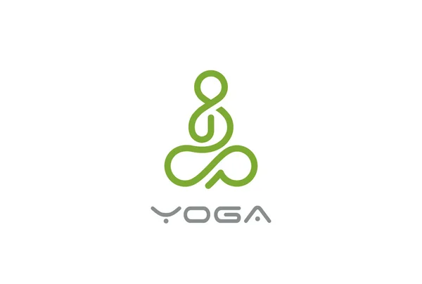Diseño de Logo de Yoga — Archivo Imágenes Vectoriales