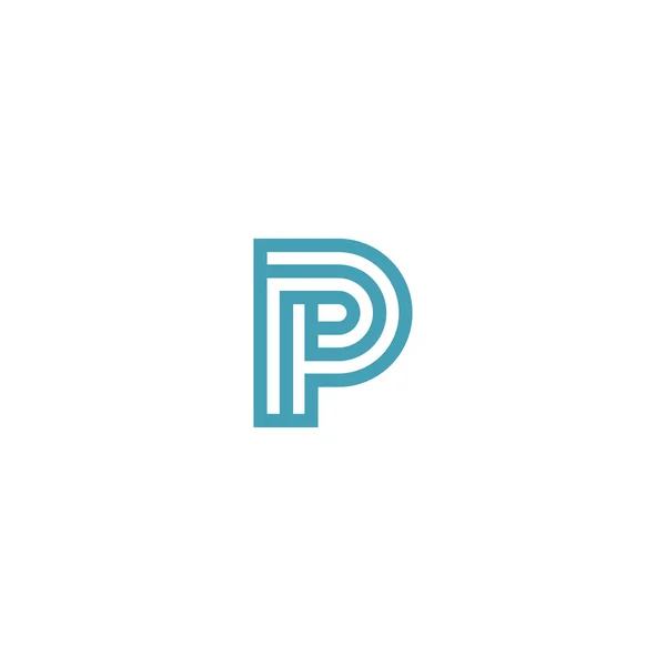 Impossibile Lettera P Logo design — Vettoriale Stock